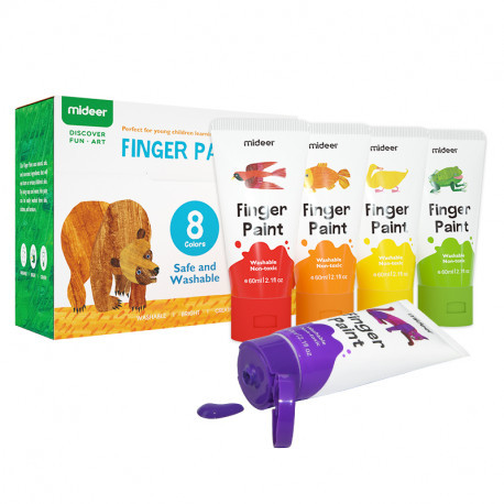 Набір пальчикових фарб (8 кольорів) Mideer Toys