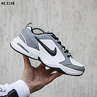 Зимние мужские кроссовки Nike Air Monarch IV (біло/сірі) ТЕРМО