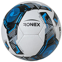 Мяч для футбола сшитый №4 Grippy Ronex черно-синий