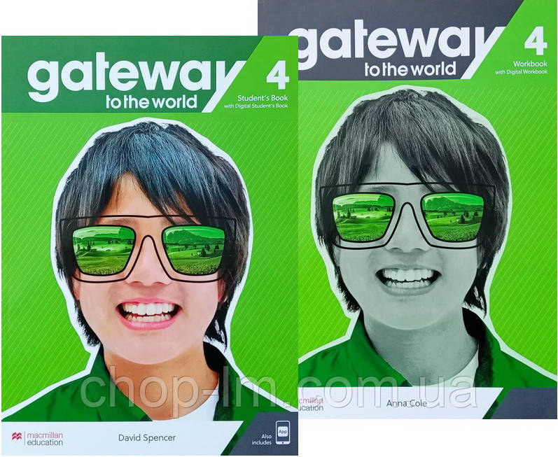 Комплект Gateway to the World for Ukraine 4/B1+ Student's Book + Student's App + Workbook / Підручник + зошит