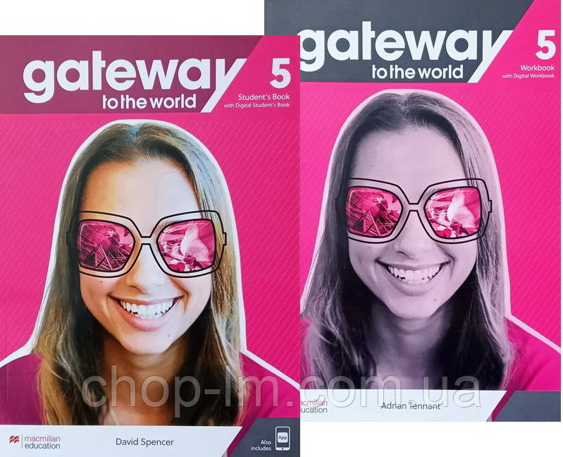 Комплект Gateway to the World for Ukraine 5/B2 Student's Book with Student's App + Workbook / Підручник + зошит