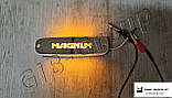 Габаритний ліхтар до вантажівки MAGNUM хромований з логотипом жовтого кольору, фото 4