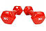 Гантелі для фітнесу 2 кг EasyFit з вініловим покриттям червона, фото 2