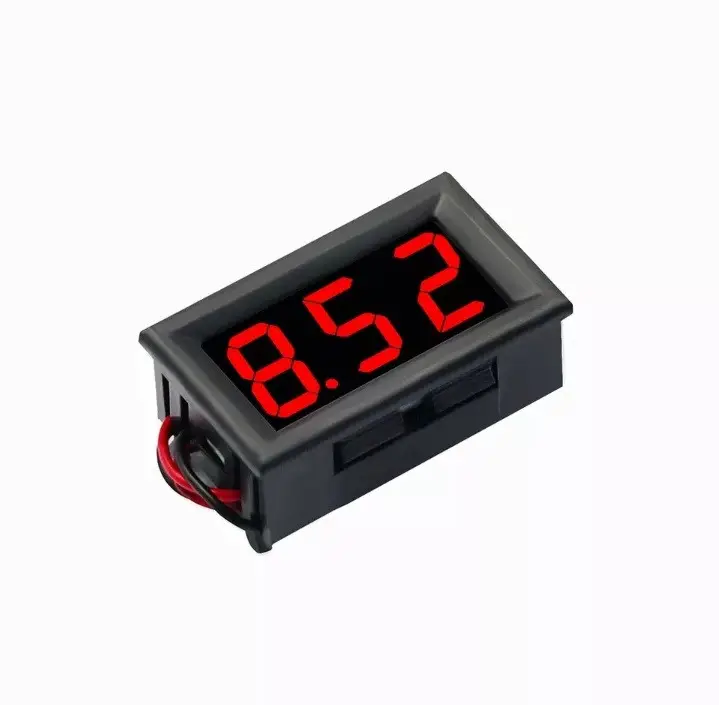 Вольтметр цифровий DC 5 — 120 В, 0.56 LED, Червоний, у корпусі