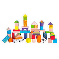 Деревянные кубики "Узорчатые блоки" Viga Toys 59696, 100 шт, 3 см, Lala.in.ua
