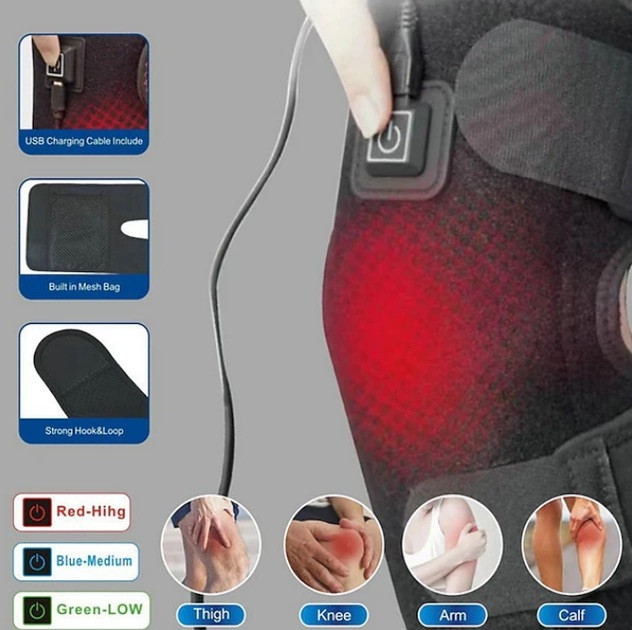 Бандаж колінного суглоба з підігрівом KNEE SUPPORT, фіксатор колінного суглоба, бандаж на коліно, фото 1