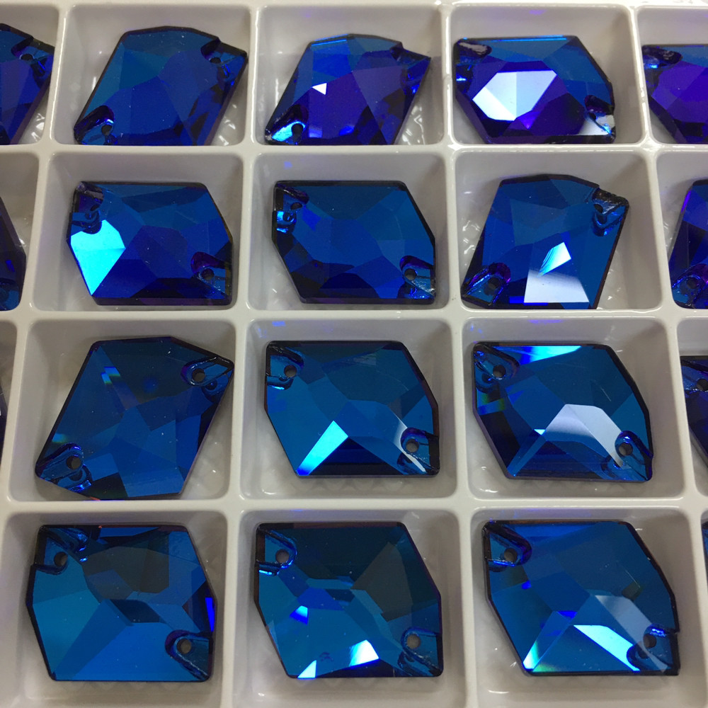 Пришивные стразы Lux, форма Космик, 16x20мм, цвет Bermuda Blue, 1 шт - фото 8 - id-p813488061