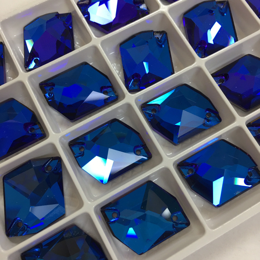 Пришивные стразы Lux, форма Космик, 16x20мм, цвет Bermuda Blue, 1 шт - фото 6 - id-p813488061