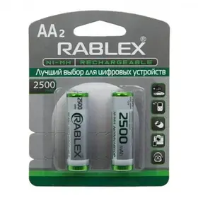 Батарейка акумулятор RABLEX HR6 AA 2500mAh (ціна за 2шт/бл)