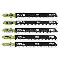 Пилки для э/лобзика дерево 100х1,3 мм HCS 10TPI YATO (YT-3401) 5 шт