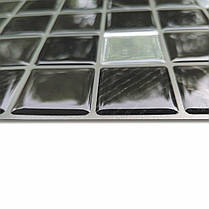 Самоклеюча поліуретанова плитка чорно-біла мозаїка 305х305х1мм (D) SW-00001149, фото 3