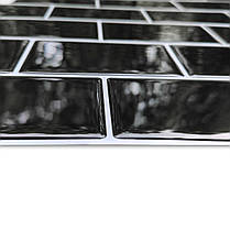 Самоклеюча поліуретанова плитка чорна цегла 305х305х1мм (D) SW-00001186, фото 3