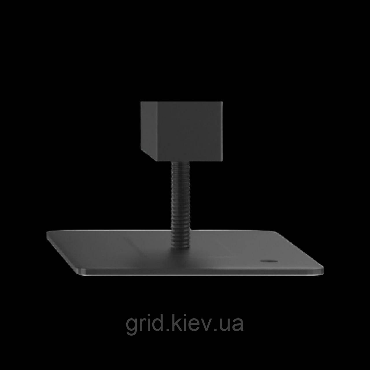 П`ята монтажна 100х100х2 металева для регулювання по висоті підставок, опор, рам приварна різьбова, фото 1