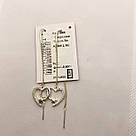 Срібні сережки протяжки з сердечком і зіркою з білими фіанітами, фото 5