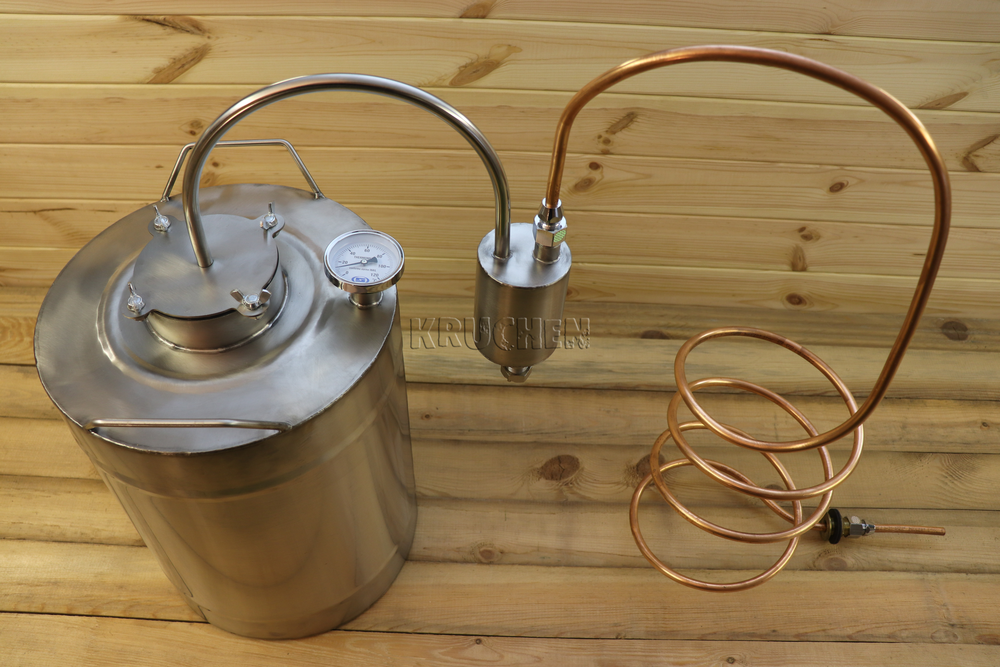 Дистиллятор Медный под НЕпроточную воду - Аппарат Патефон 3-01М ...