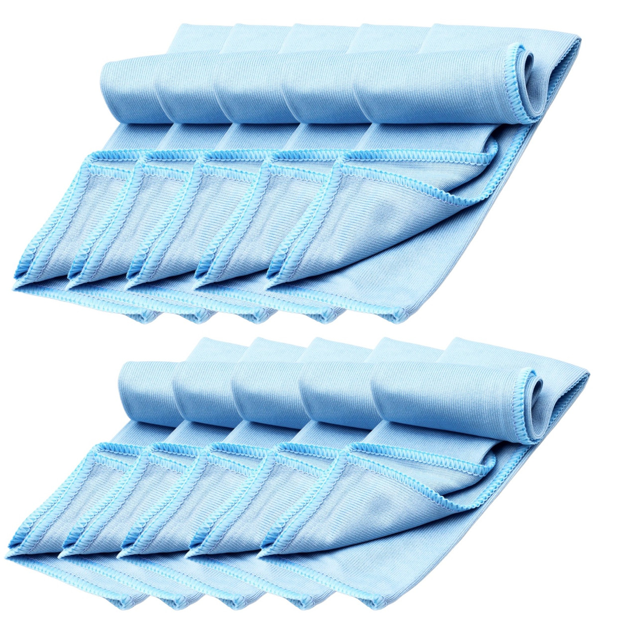 Серветка для скла, для очищення скляних і дзеркальних поверхонь, 40х40 см, упаковка 10 штук, фото 1