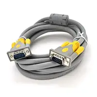 Відео-кабель Merlion 16192 VGA (тато) - VGA (тато), 30m Gray Yellow 3+6GR