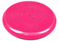 Балансировочная подушка до 120 кг массажная EasyFit Розовый