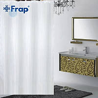 Шторка для ванної і душа Frap F8601, поліестер, 180 x180 см, білий