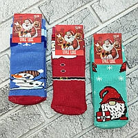 Шкарпетки дитячі середні зимові з махрою р.12-14 новорічні асорті STYLE LUXE 20037352