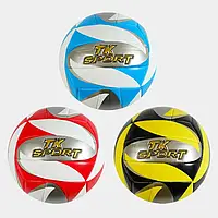 М`яч волейбольний C 60976 (60) "TK Sport" 3 види, матеріал м`який PVC, вага 280-300 грамів, розмір №5,