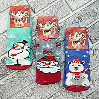 Шкарпетки дитячі середні зимові з махрою р.14-16 новорічні асорті STYLE LUXE 20037321