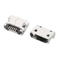 Гніздо Micro USB B 5pin SMT в проріз на платі 1мм