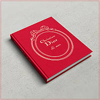 Жіночий недатований щоденник Christian D, діловий блокнот А5 червоний Діор, планер 208 стор