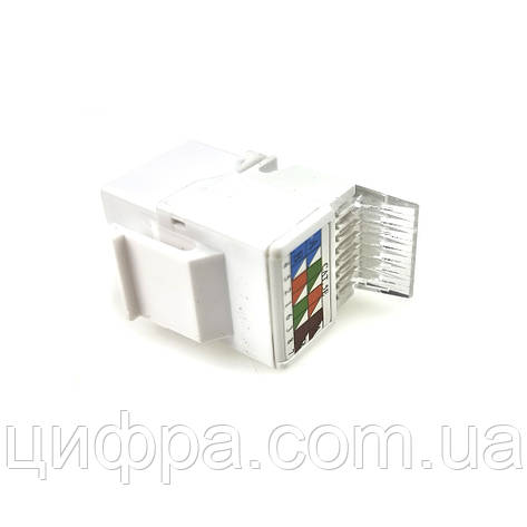 Модуль Keystone RJ45 UTP, кат.5E, вузький, Tooless, безінструментальний, фото 1