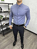 Чоловіча стильна сорочка Loro Piana H4149 блакитна, фото 2
