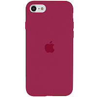 Чехол Silicone Case Full Protective (AA) для Apple iPhone SE (2020) Красный / Rose Red