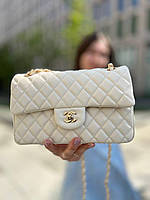 Женская сумка Chanel турция Экокожа молочная на плечо