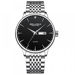 Чоловічий наручний кварцовий годинник Belushi Design (Сріблястий)