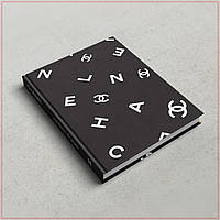 Брендовый мужской недатированный ежедневник Chanel А5 чёрный принт буквы, деловой блокнот 208страниц