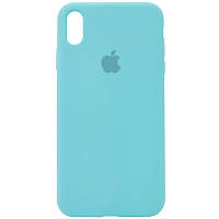 Чехол Silicone Case Full Protective (AA) для Apple iPhone X (5.8") / XS (5.8") Бирюзовый / Marine Green