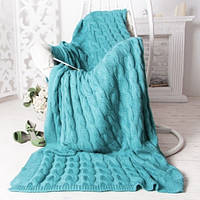 Плед вʼязаний VividZone  РОМАНТИК 160*210 мʼята