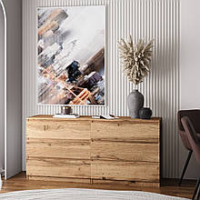 Комод без ручок Дабл-Стиль 754х1600х430 мм Дуб Тахо