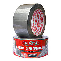 Стрічка армована 48мм, 25м, сіра, Cristal, Арт.47870