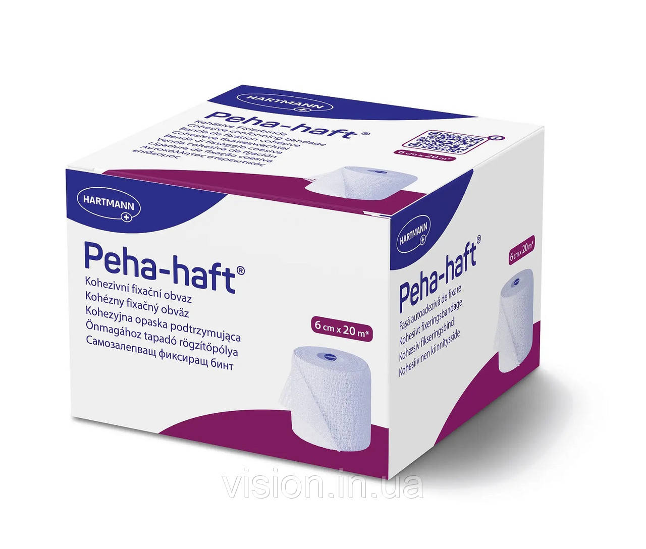 Бинт когезивний фіксуючий Peha-haft 6см х 20м 1шт, фото 1