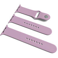 Силиконовый ремешок для Apple Watch Sport Band 38 / 40 / 41 (S/M & M/L) 3pcs Лиловый / Lilac Pride