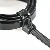 Стяжка кабельна (хомут) багаторазового використання 4х100 (3,6х100мм) Чорний, фото 2