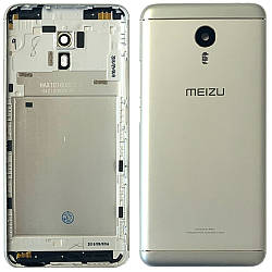 Задня кришка Meizu M3 Note M681H (срібляста Оригінал зі склом камери)