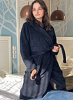 Женский халат для комфорта дома зимой, Махровый халат приятный к телу 54