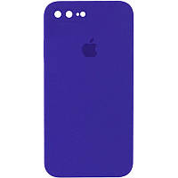 Чехол Silicone Case Square Full Camera Protective (AA) для Apple iPhone 7 plus / 8 plus (5.5") Фиолетовый /