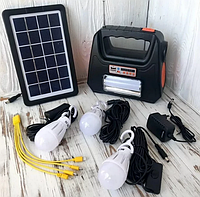 Ліхтар переносний із сонячною портативною батареєю Solar RT-901BT Повербанк Bluetooth Колонка LED лампи MP3
