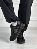 Кросівки жіночі зимові New Balance 574 Black чорні на хутрі, фото 9