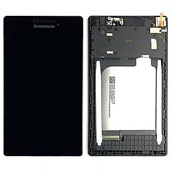 Дисплей (екран) Lenovo Tab 2 7.0" A7-10 A7-20F з тачскріном (чорний з передньою панеллю)