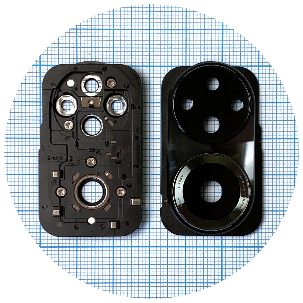 Скло камери Huawei Honor 50, Honor 50 Pro (з чорною рамкою), фото 1