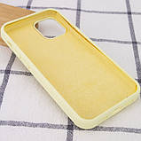 Чохол Silicone Case Full Protective (AA) для Apple iPhone 14 (6.1") Жовтий / Mellow Yellow, фото 3