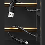 Дата кабель Usams US-SJ391 U41 Lightning Braided Data and Charging Cable 1m Чорний, фото 2